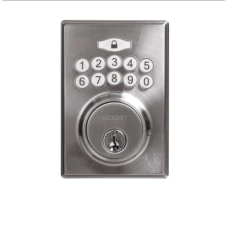 Hickory Hardware Hickory Hardware H076389-SN Contemporary Securemote Bluetooth Enabled Deadbolt; Satin Nickel H076389-SN